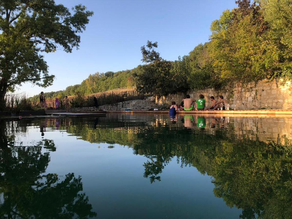 Gite Les Cabanes De Fallot Pour 15 Personnes - Piscine Naturelle L'isle-Bouzon المظهر الخارجي الصورة